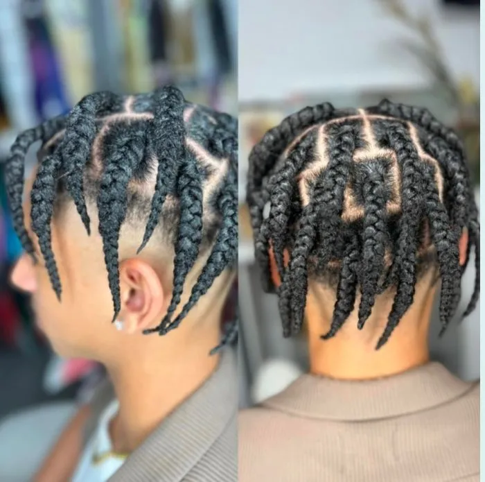 Men undercut jumbo box/ neck length — salon work by Mariama