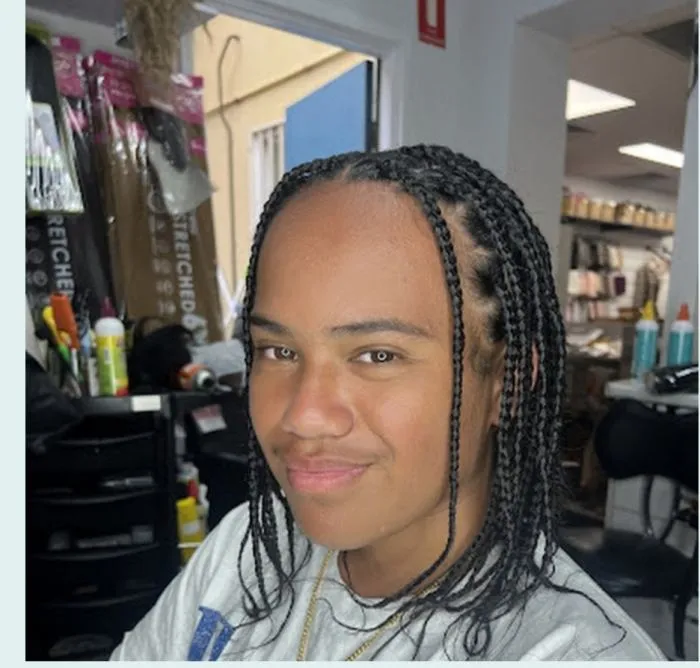 Men box braids — salon work by Mariama