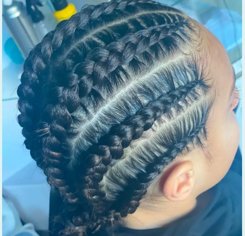 Dutch braids — work by Mariama