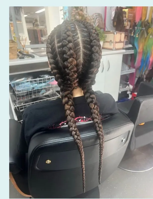 4 Dutch braids — salon work by Mariama