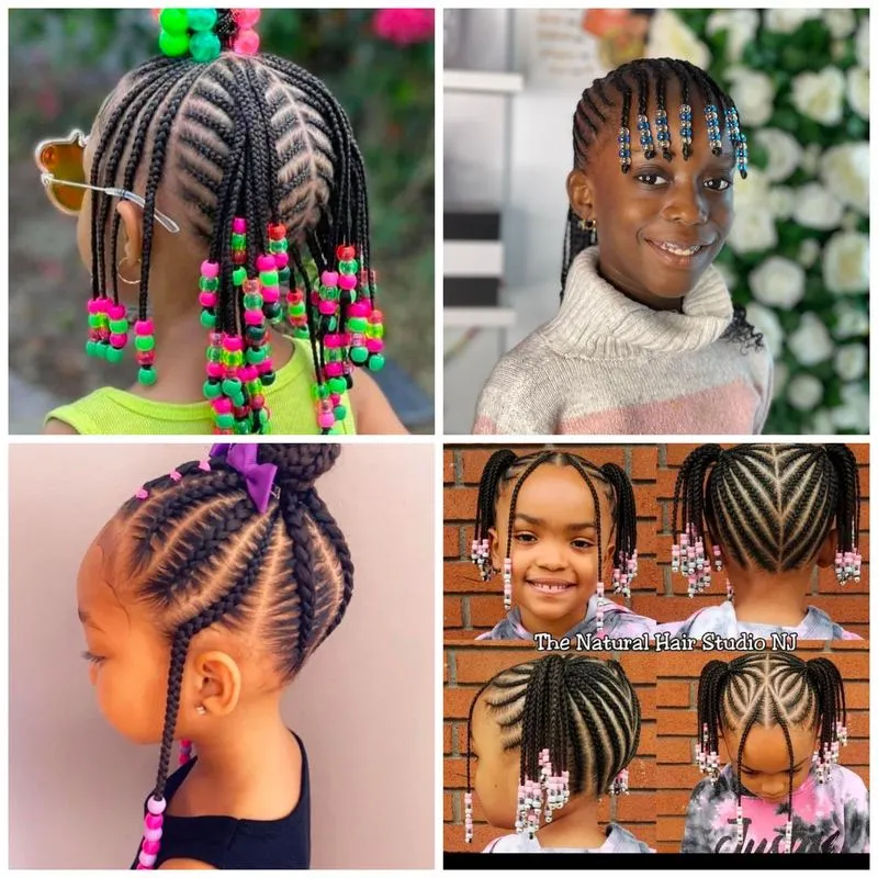 Kids simple hair styles — salon work by Mariama