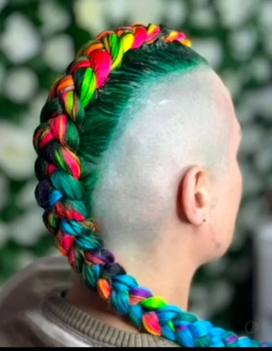 Viking braids — salon work by Mariama