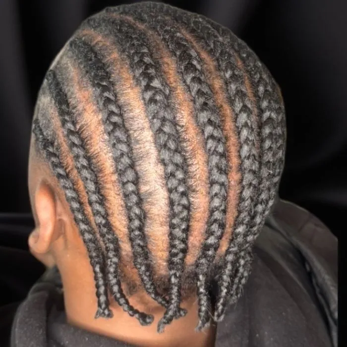 Men ten Cornrows — salon work by Mariama